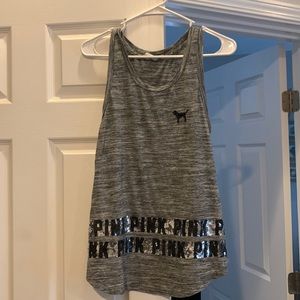 Pink VS tank sequins size M
